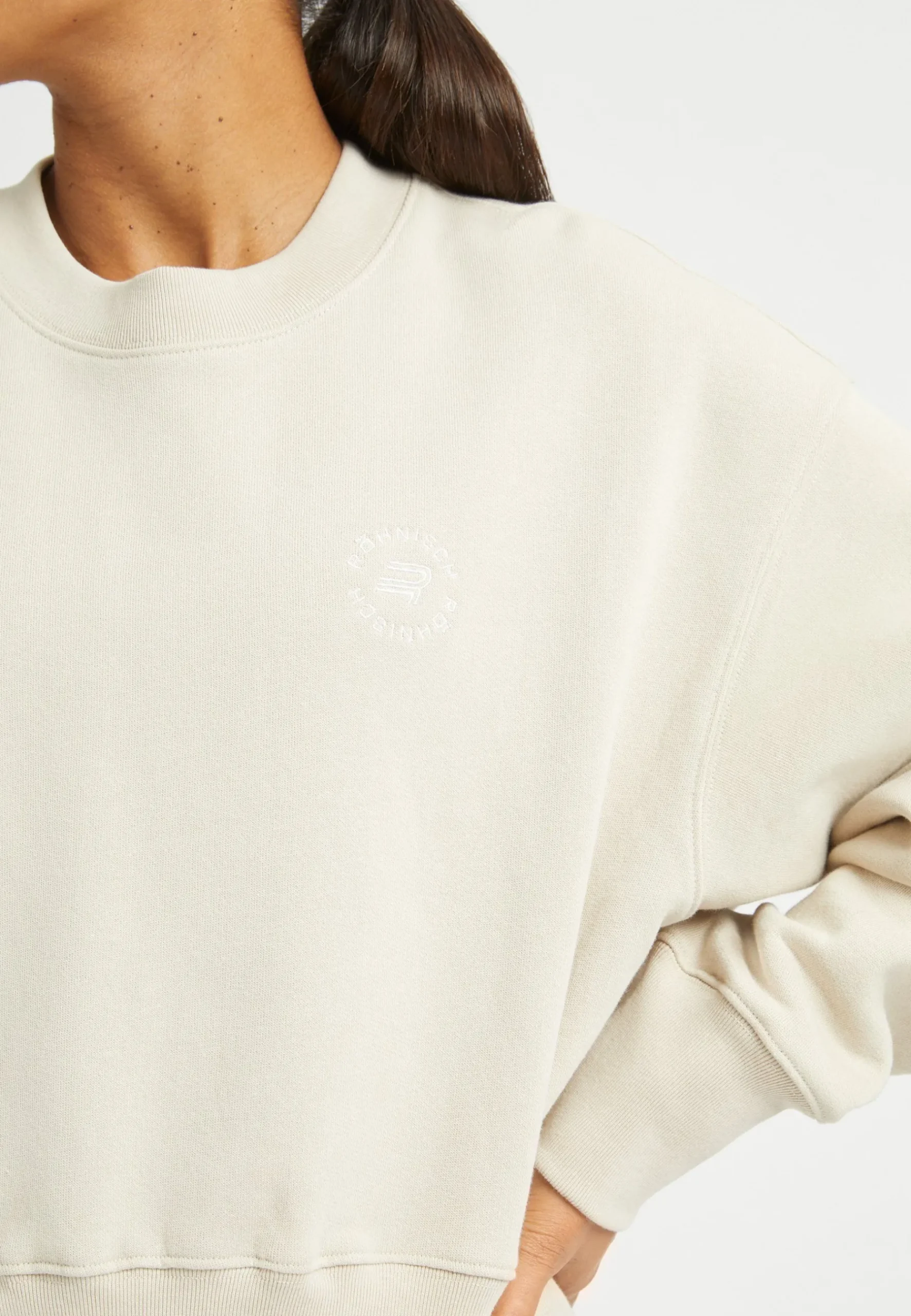 Cotton Cropped Sweatshirt,<Röhnisch Clearance