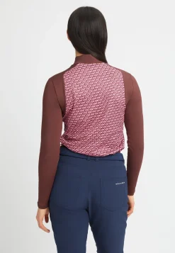 Ellie Brushed LS Top, Carmine Rose Retro Mono<Röhnisch Best